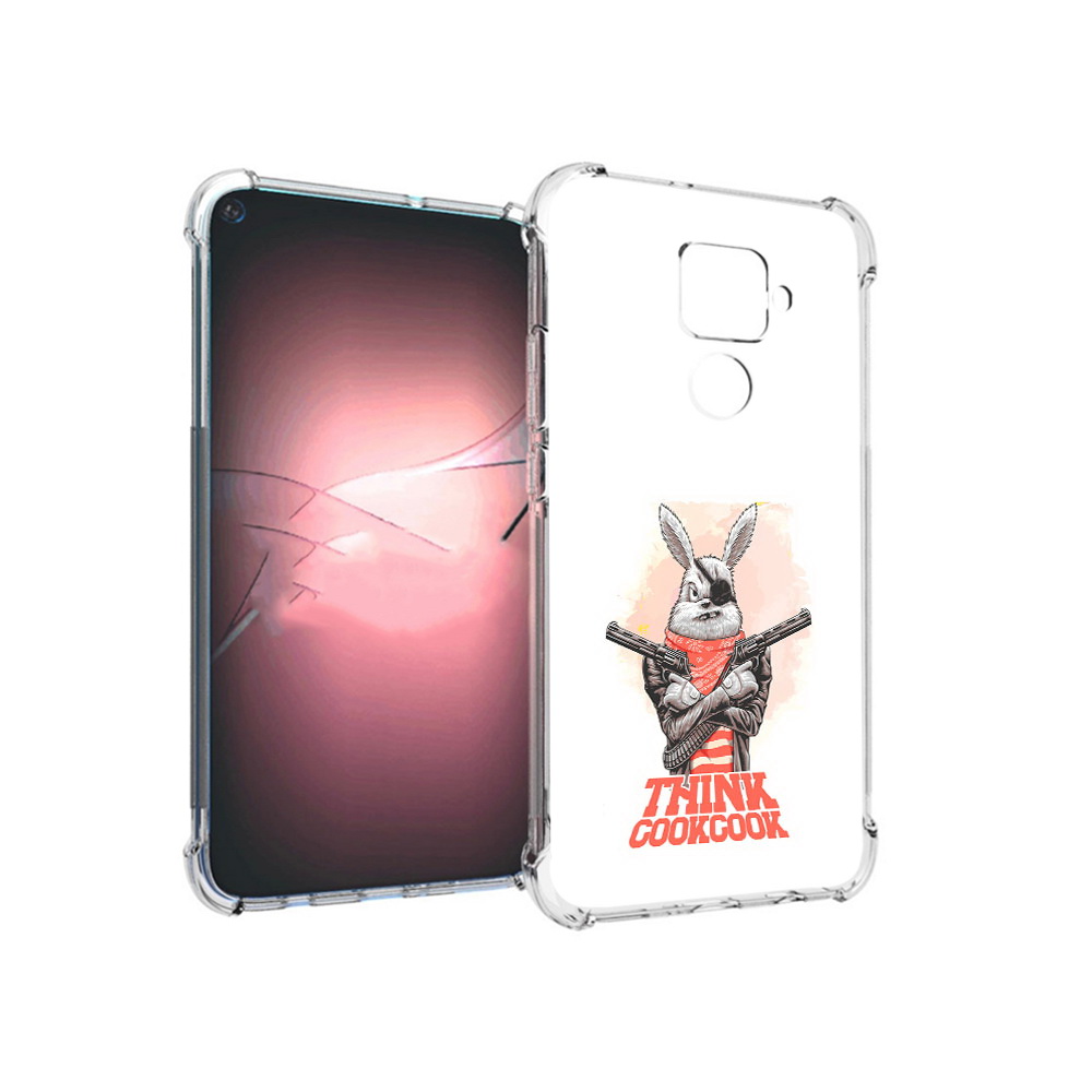 

Чехол MyPads Tocco для Huawei Nova 5i Pro кролик пират, Прозрачный, Tocco