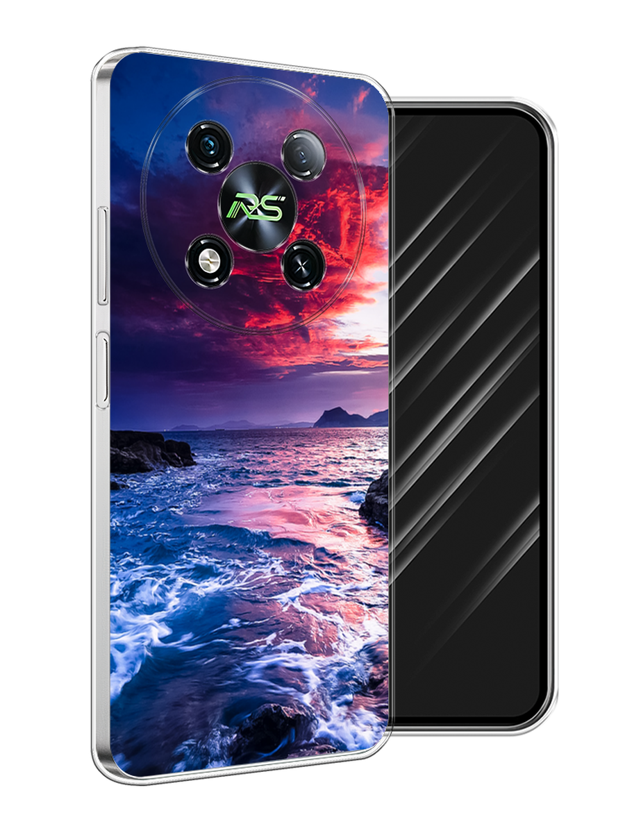 

Чехол Awog на Itel RS4 "Волны 1", Розовый;синий, 3202150-1