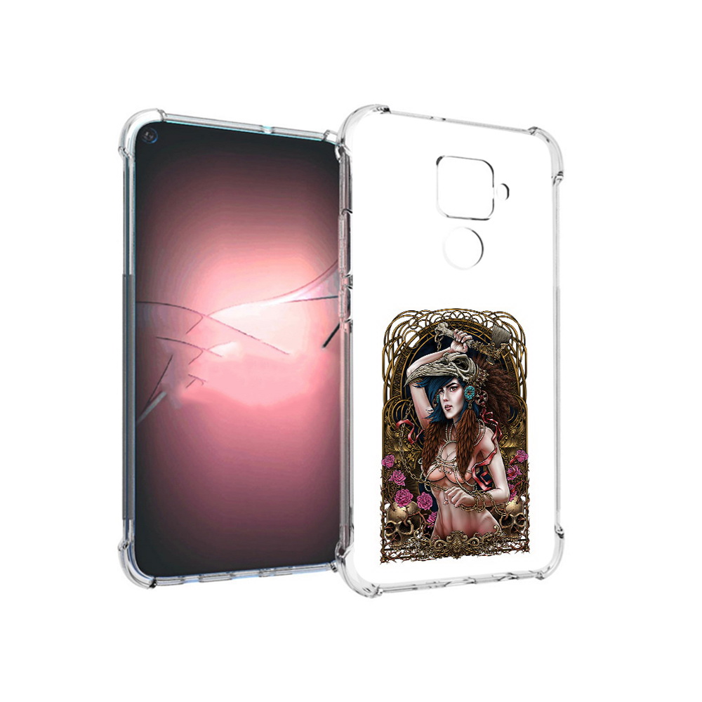 

Чехол MyPads Tocco для Huawei Nova 5i Pro красивая девушка рисунок, Прозрачный, Tocco
