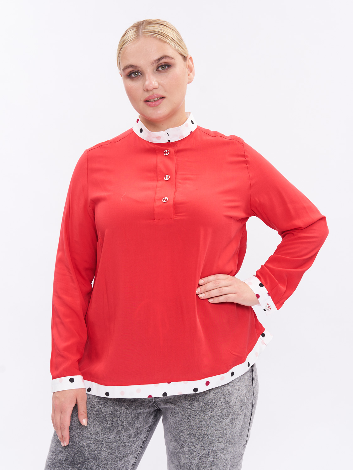 

Блуза женская ZORY ZBL26004RED25 красная 60-62 RU, Красный, ZBL26004RED25