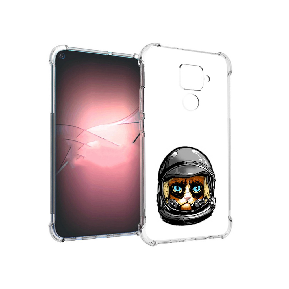 

Чехол MyPads Tocco для Huawei Nova 5i Pro кот космонавт, Прозрачный, Tocco
