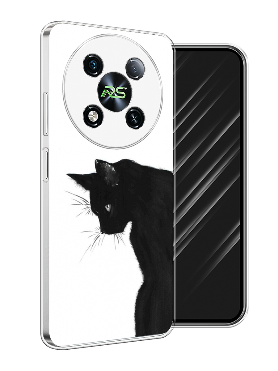 

Чехол Awog на Itel RS4 "Black cat", Черный;белый, 3202150-1