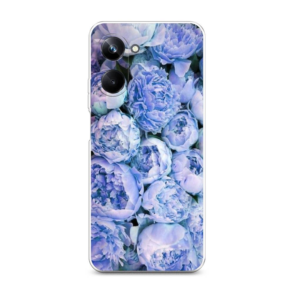 

Чехол Awog на Realme 10 Pro "Пионы голубые", Голубой, 2512550-8