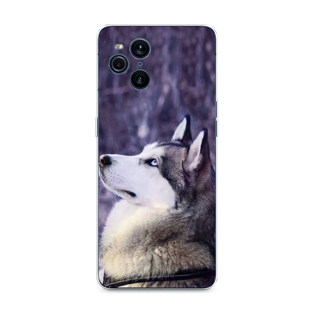 

Чехол для Oppo Find X3 Pro "Хаски 1", Фиолетовый;белый, 255750-1