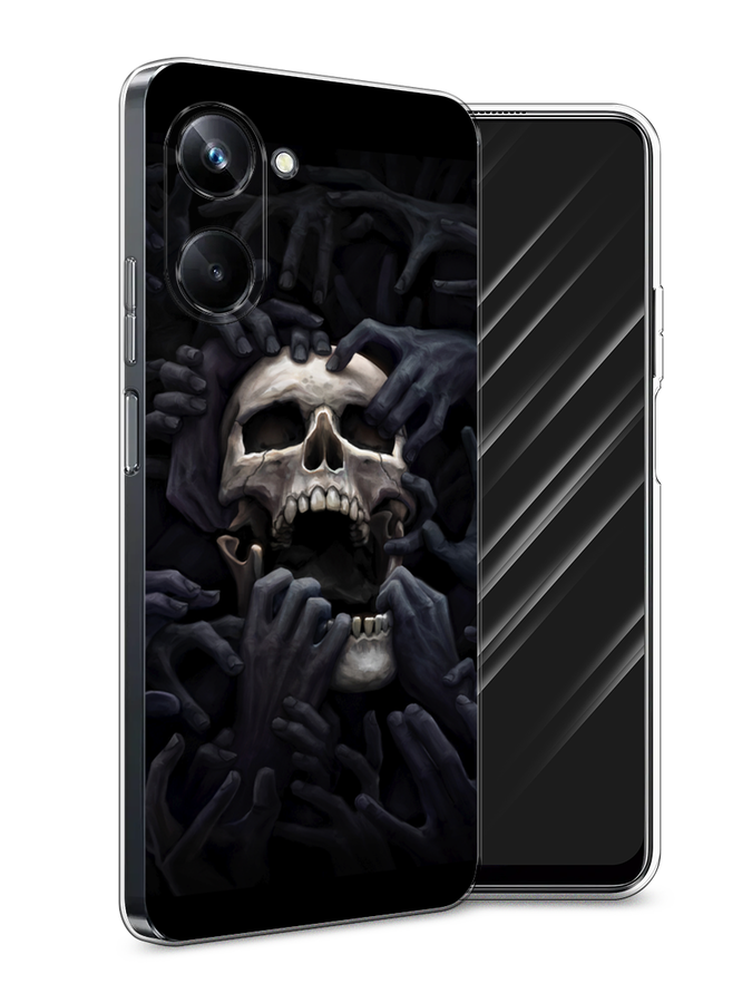 

Чехол Awog на Realme 10 Pro "Череп 29", Черный;серый, 2512550-9