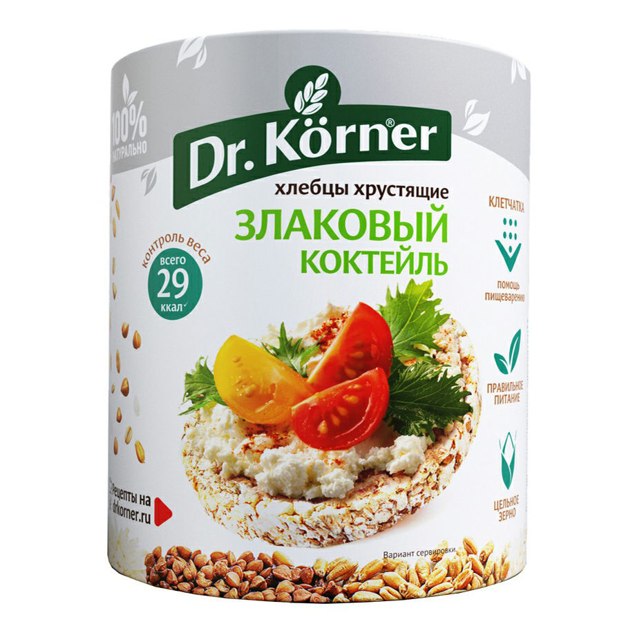 Хлебцы пшенично-рисовые Dr.Korner злаковый коктейль 90 г