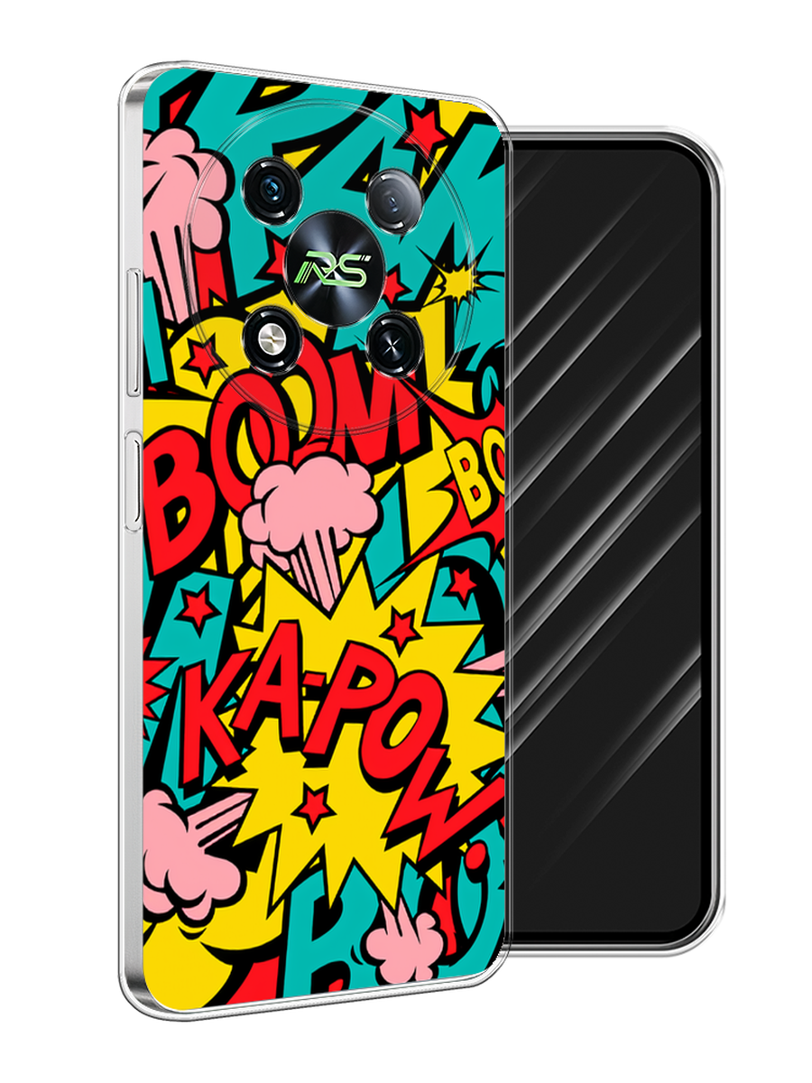 

Чехол Awog на Itel RS4 "Постер pop art", Бирюзовый;желтый;красный, 3202150-1
