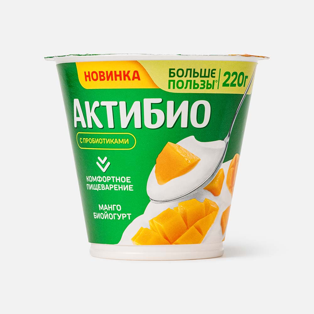 Йогурт АктиБио, 3%, манго, 220 г