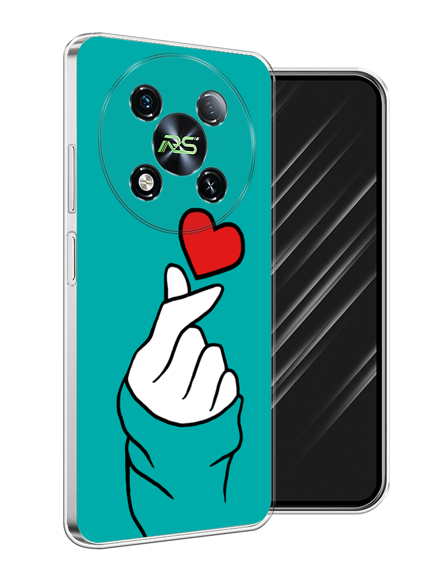 

Чехол Awog на Itel RS4 "Маленькое сердечко", Голубой;белый;красный, 3202150-1