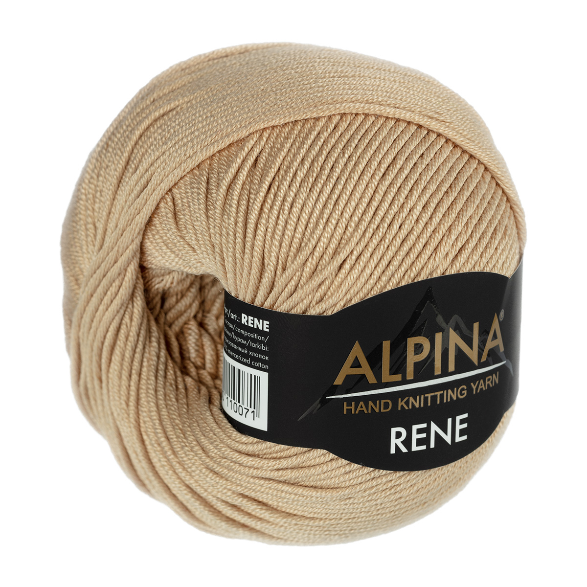 

Пряжа Alpina Rene 10 шт. по 50 г 100% мерсеризованный хлопок 105 м №213 св.бежевый, "RENE"