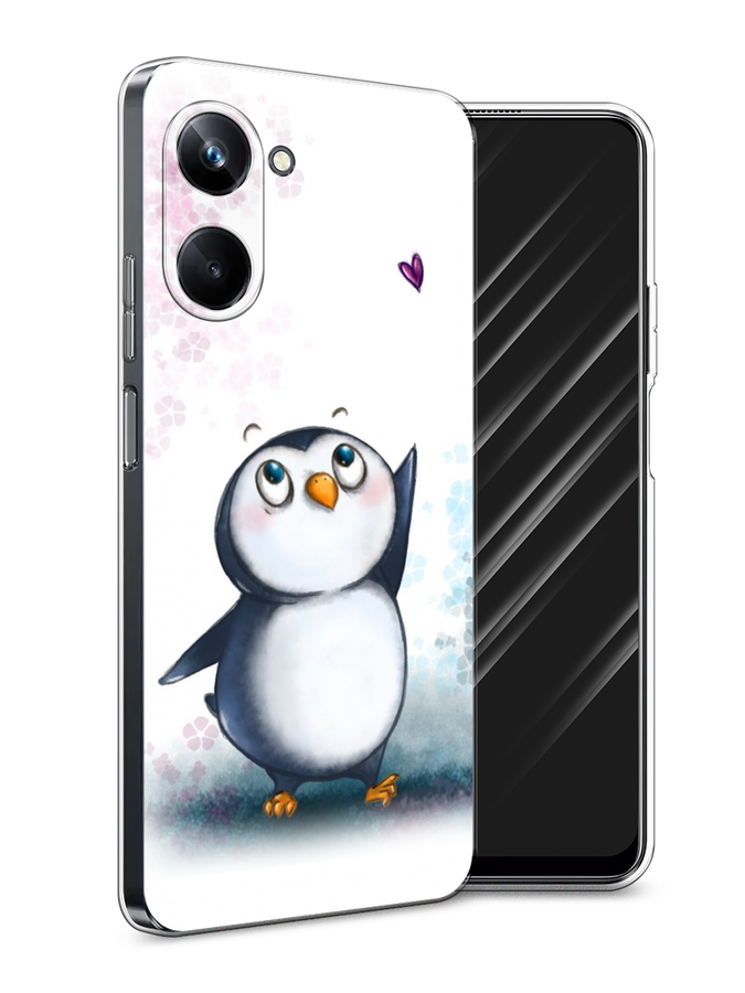 

Чехол Awog на Realme 10 Pro "Пингвин и сердечко", Белый, 2512550-1