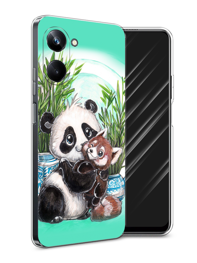 

Чехол Awog на Realme 10 Pro "Друзья зверята", Голубой;белый;черный, 2512550-2