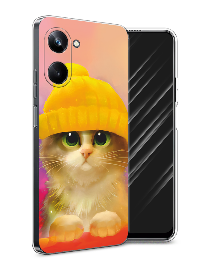 

Чехол Awog на Realme 10 Pro "Котенок в желтой шапке", Желтый, 2512550-2