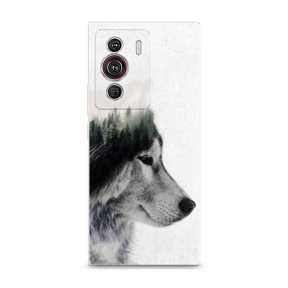

Чехол на ZTE Nubia Z40 Pro "Волк лес", Серый;белый, 135850-1