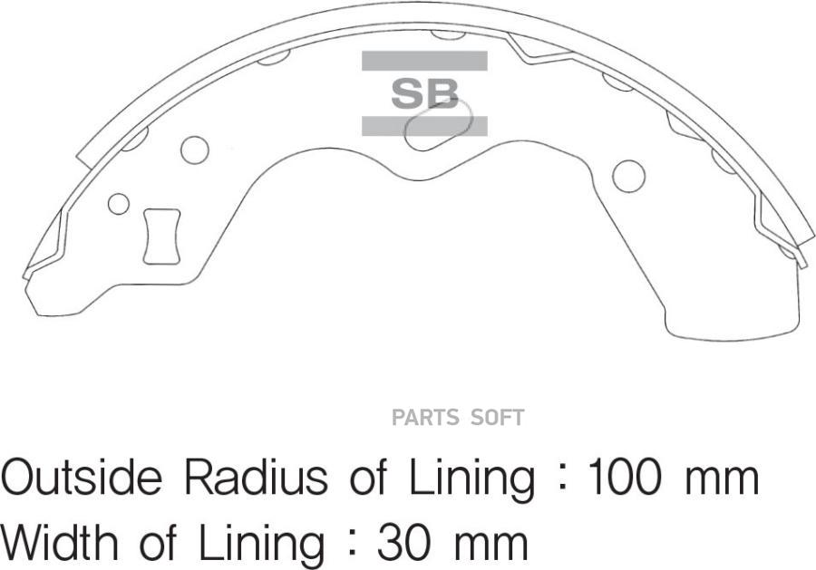 

Тормозные колодки Sangsin brake барабанные SA067