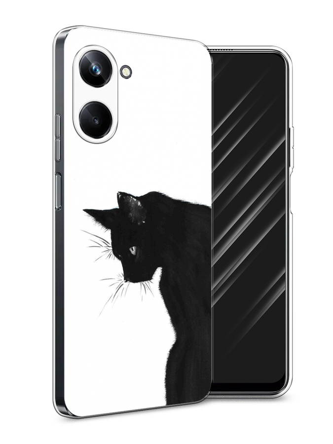 

Чехол Awog на Realme 10 Pro "Black cat", Черный;белый, 2512550-1