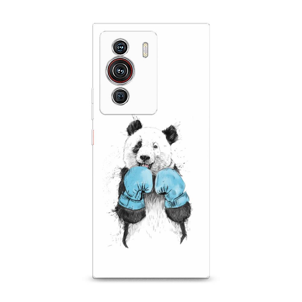 

Чехол на ZTE Nubia Z40 Pro "Панда боксер", Голубой;белый;серый, 135850-1