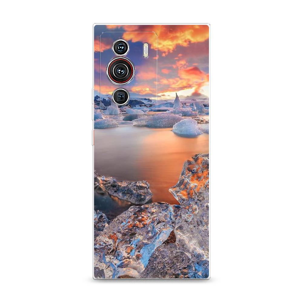 

Чехол на ZTE Nubia Z40 Pro "Ледники", Синий;оранжевый, 135850-2
