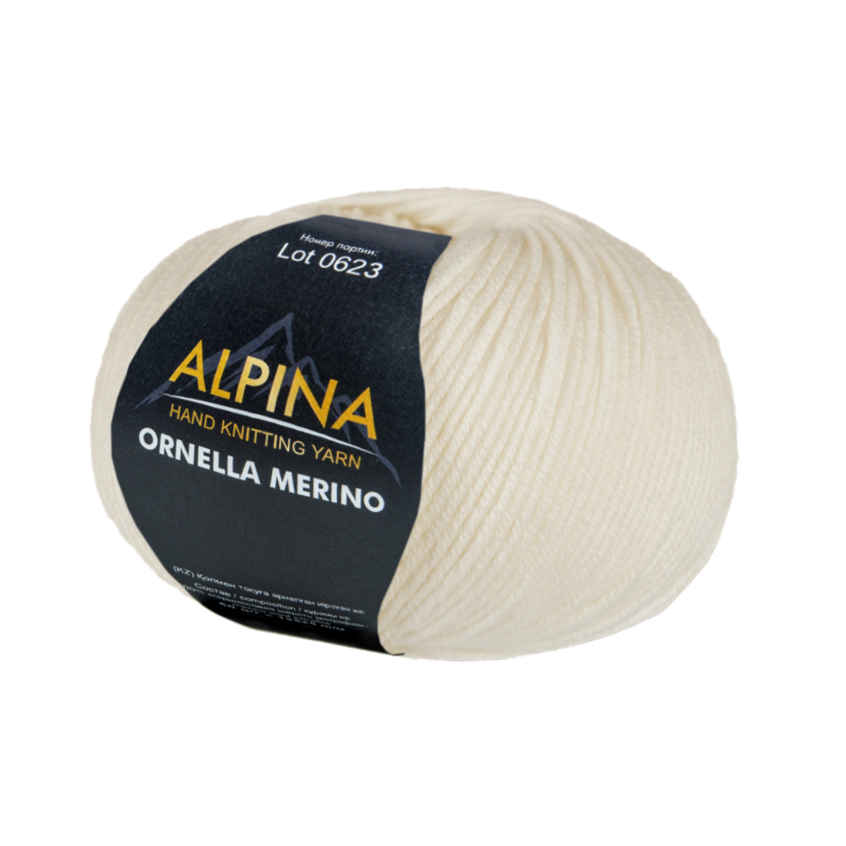 

Пряжа Alpina Ornella Merino 10 шт. по 50 г 100% мериносовая шерсть 125 м №426 молочный, Белый, ORNELLA MERINO