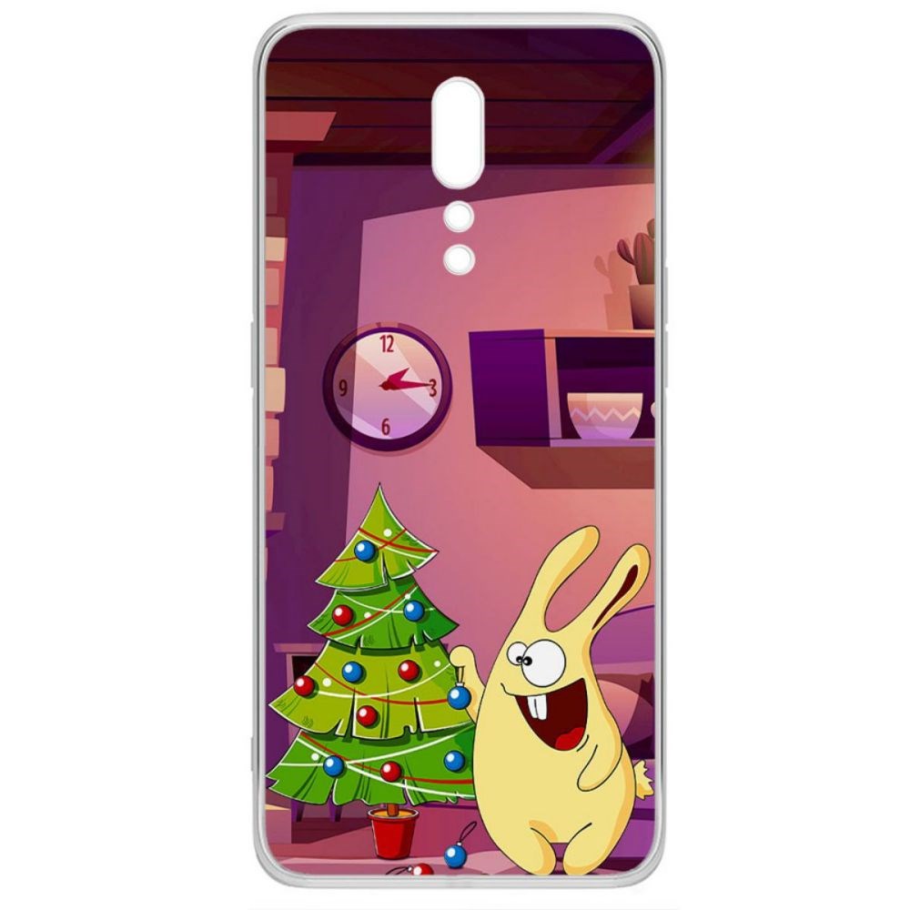 

Чехол-накладка Krutoff Clear Case Кролик для Oppo Reno Z