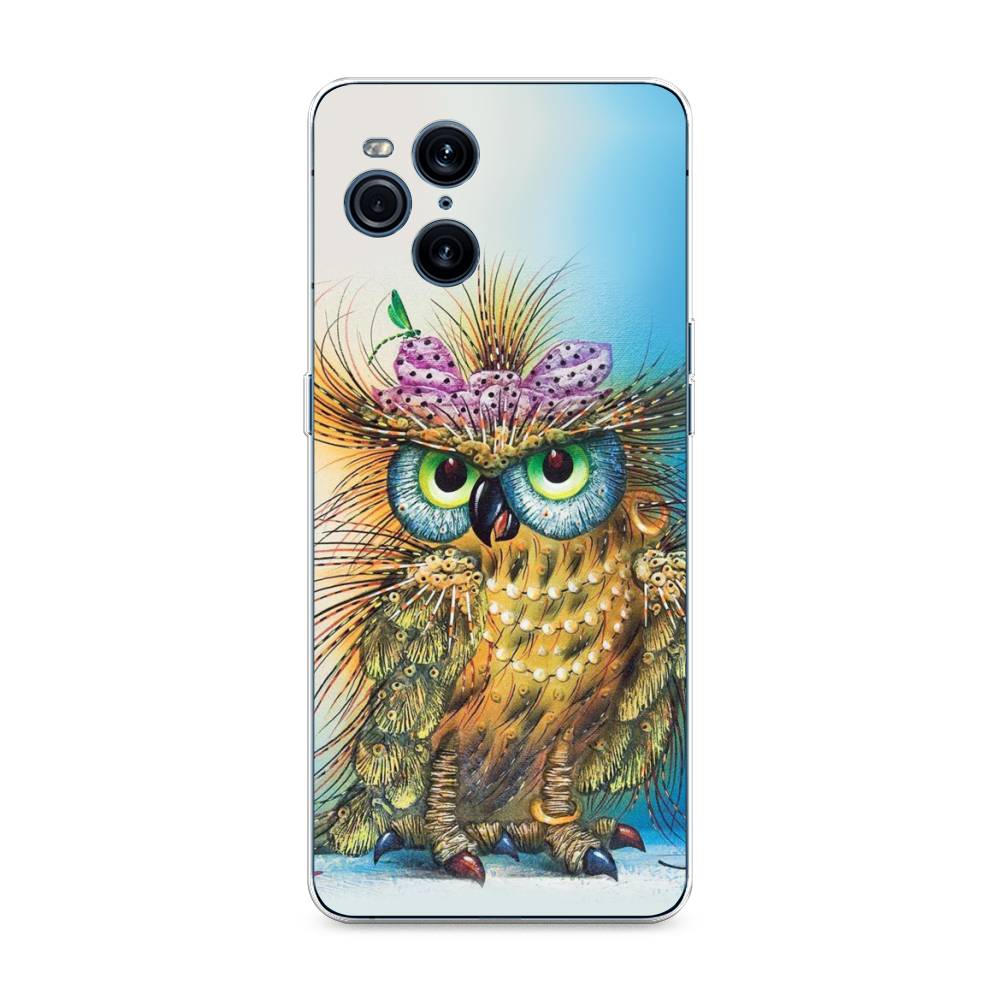 

Чехол для Oppo Find X3 Pro "Модная сова", Коричневый;голубой, 255750-1