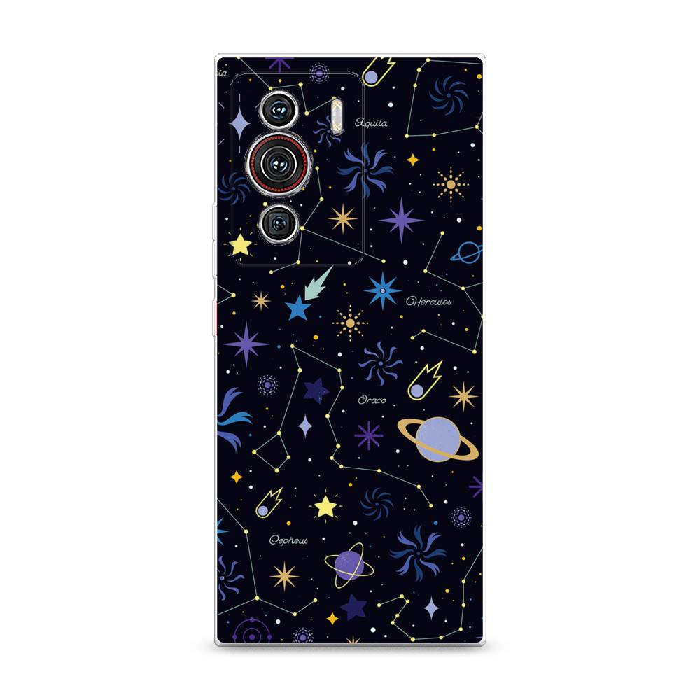 

Чехол на ZTE Nubia Z40 Pro "Цветной космос", Желтый, 135850-2