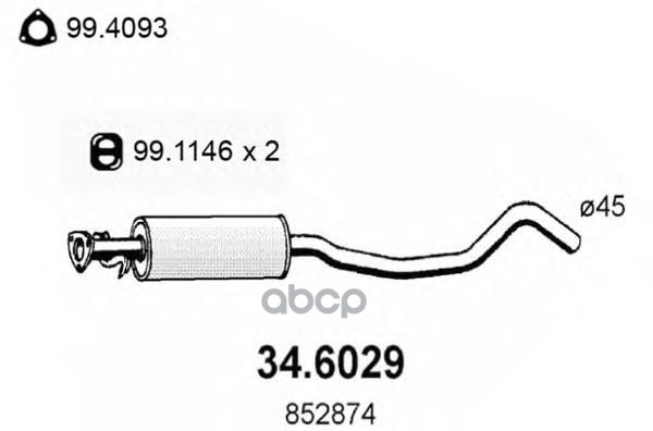 

Резонатор ASSO арт. 34.6029