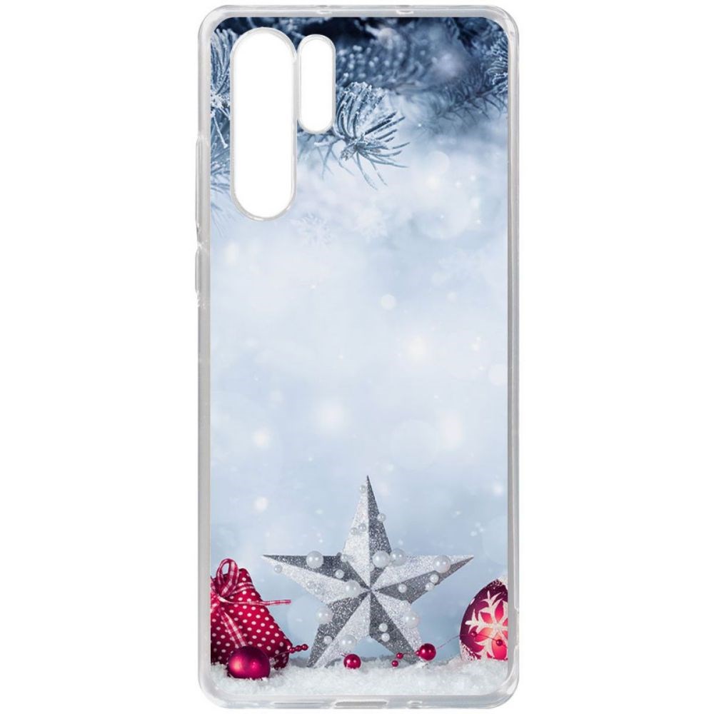 

Чехол-накладка Krutoff Clear Case Новогодняя звезда для Huawei P30 Pro