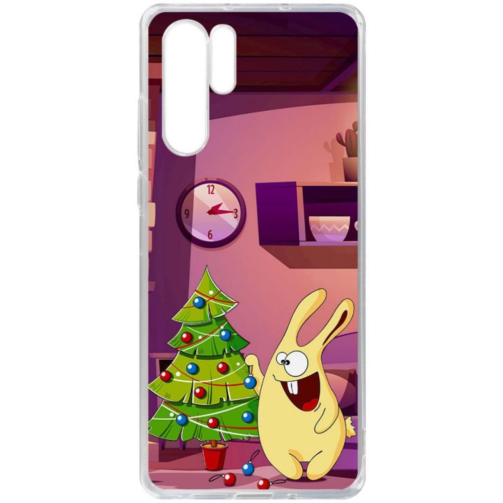 

Чехол-накладка Krutoff Clear Case Кролик для Huawei P30 Pro