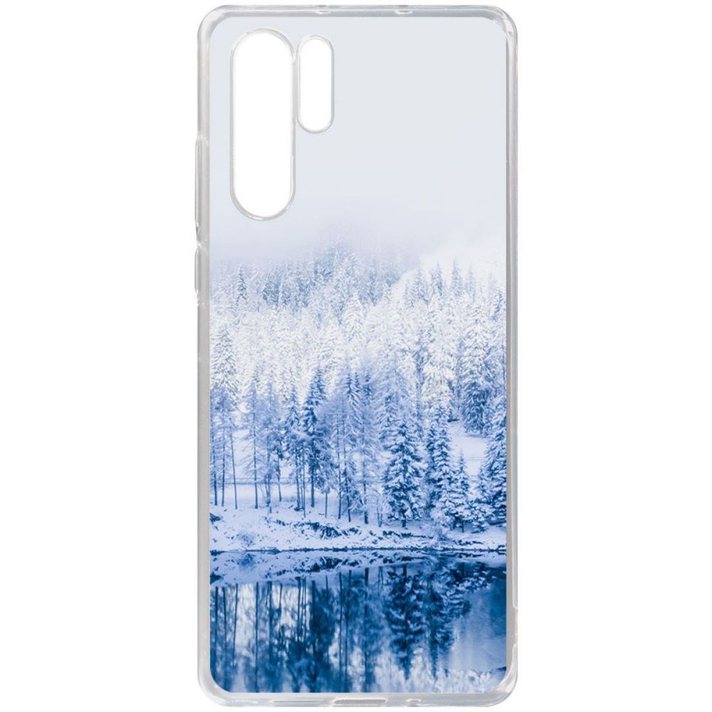 

Чехол-накладка Krutoff Clear Case Зимняя река для Huawei P30 Pro