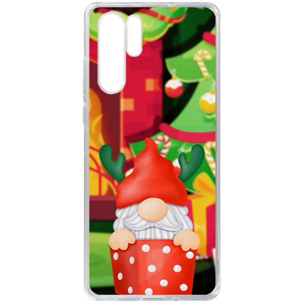 

Чехол-накладка Krutoff Clear Case Гном для Huawei P30 Pro