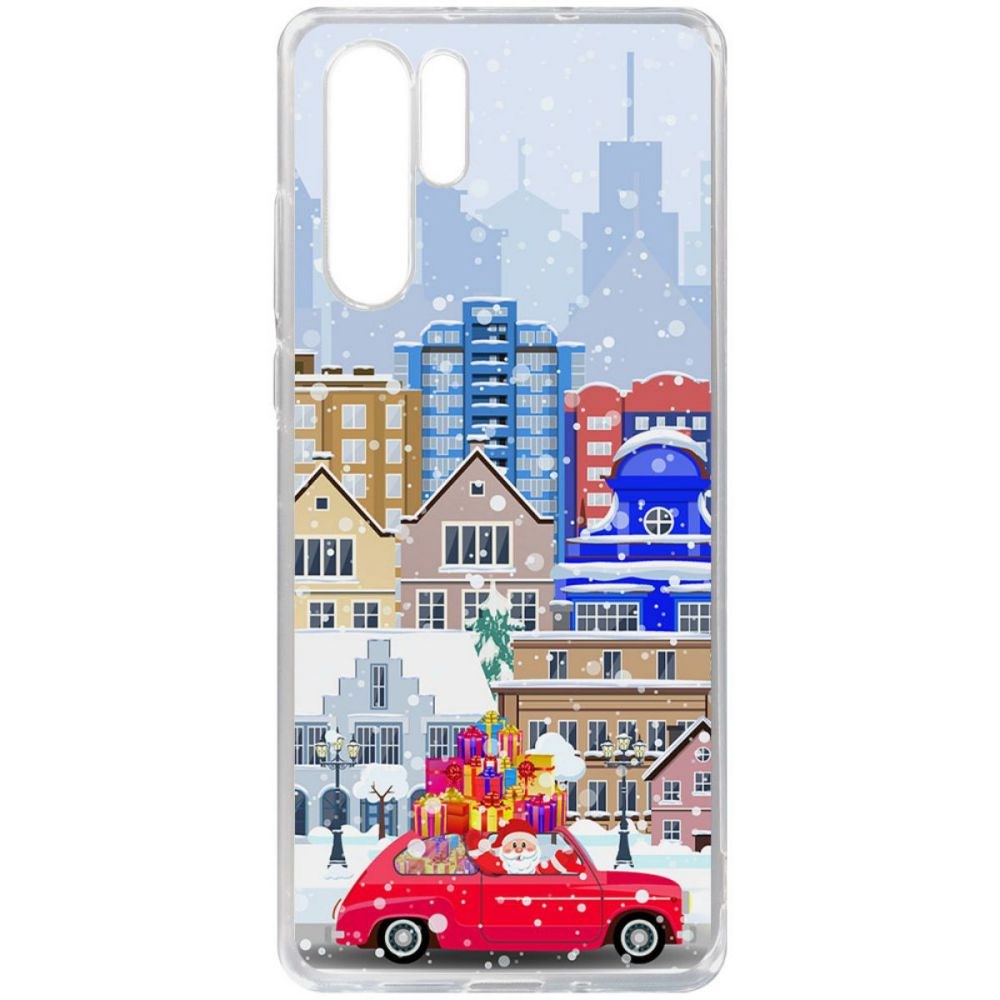 

Чехол-накладка Krutoff Clear Case Везем подарки для Huawei P30 Pro