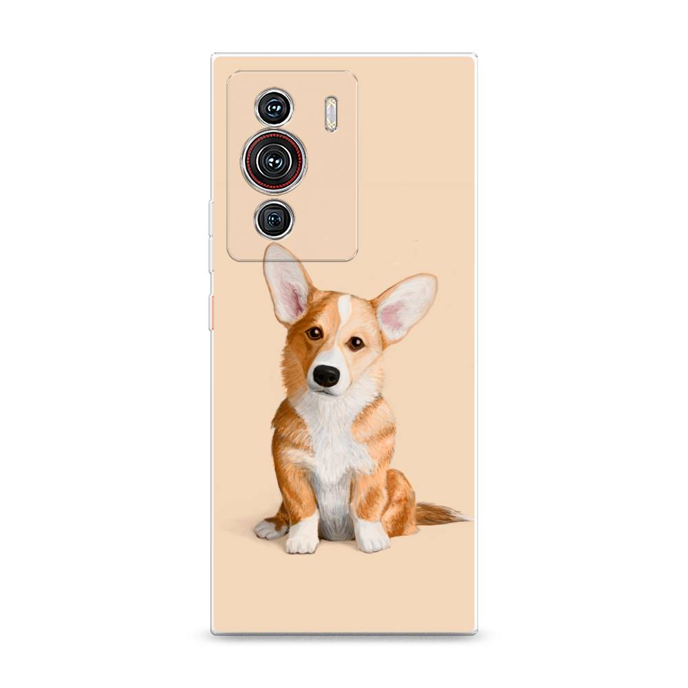

Чехол на ZTE Nubia Z40 Pro "Грустный Корги", Коричневый;бежевый, 135850-1