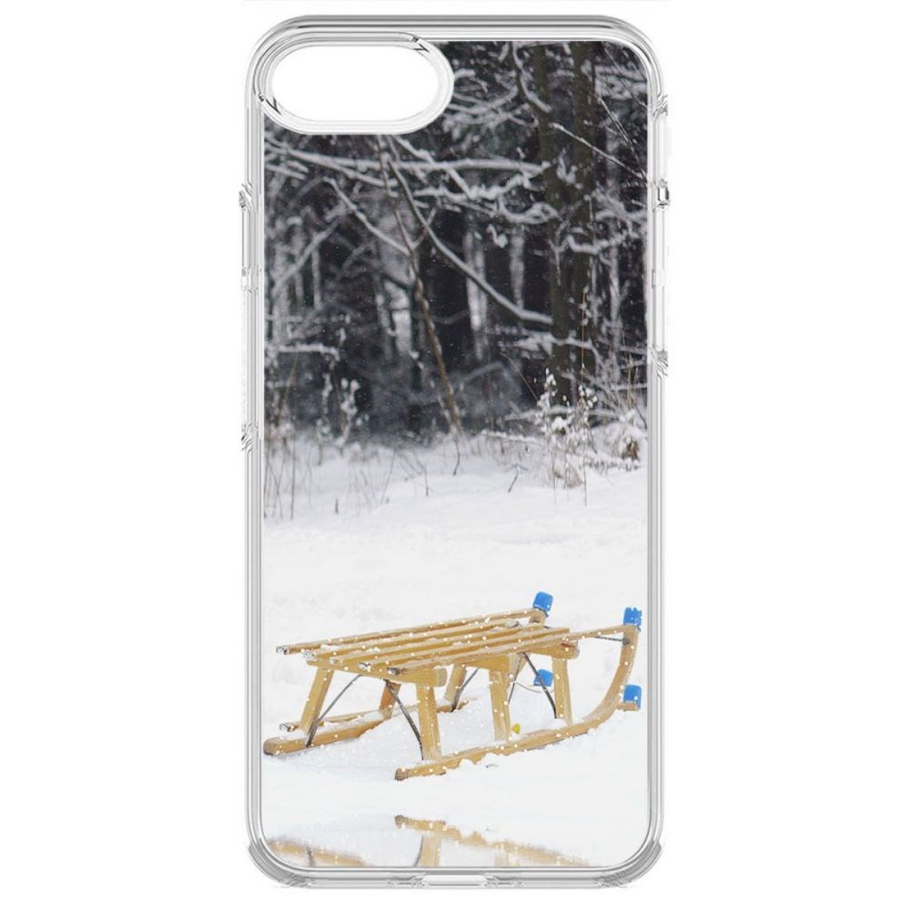 

Чехол-накладка Krutoff Clear Case Санки для iPhone 6S