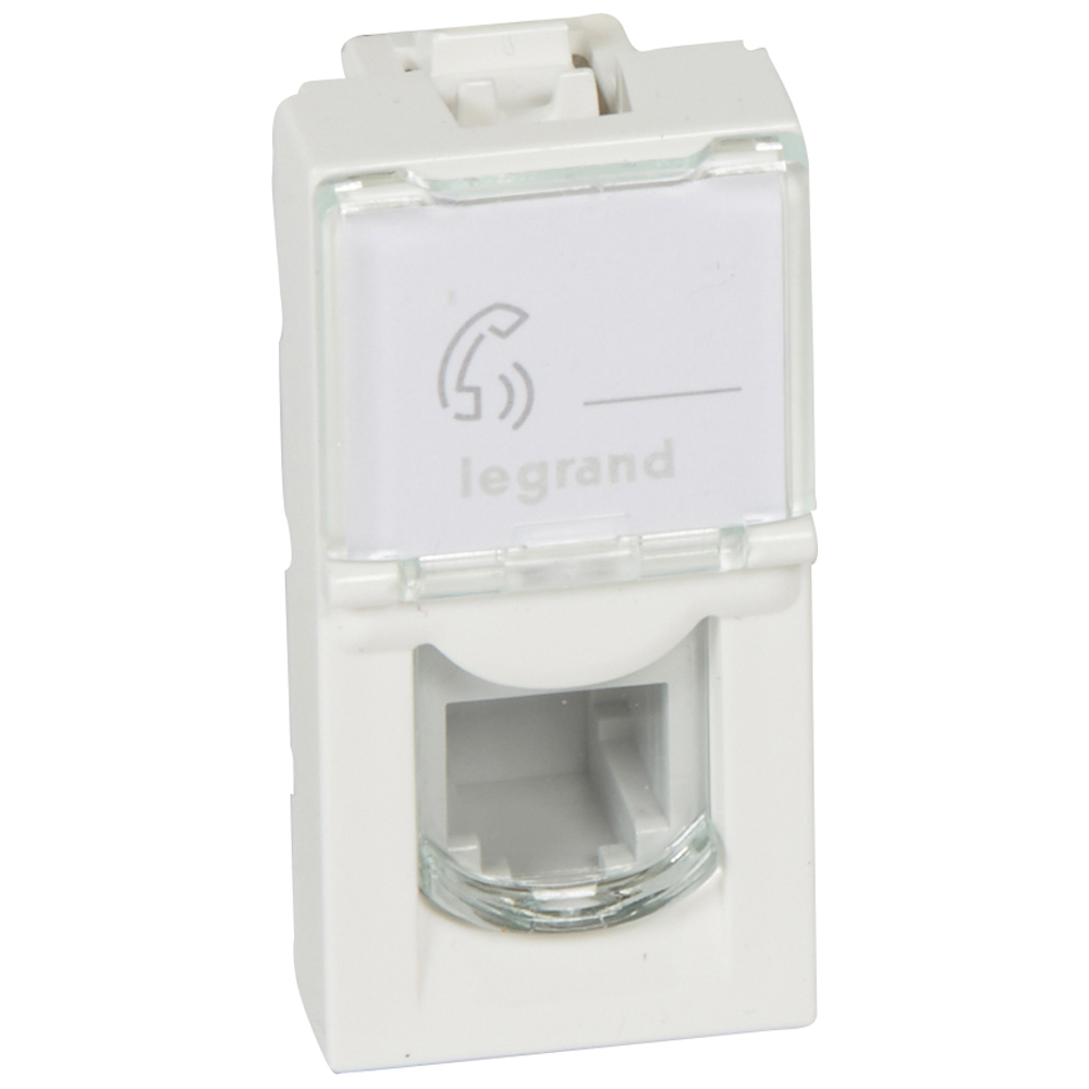 

Legrand Mosaic Розетка ТЛФ RJ11 1М с этикеткой, Белый, Mosaic_Скрытый