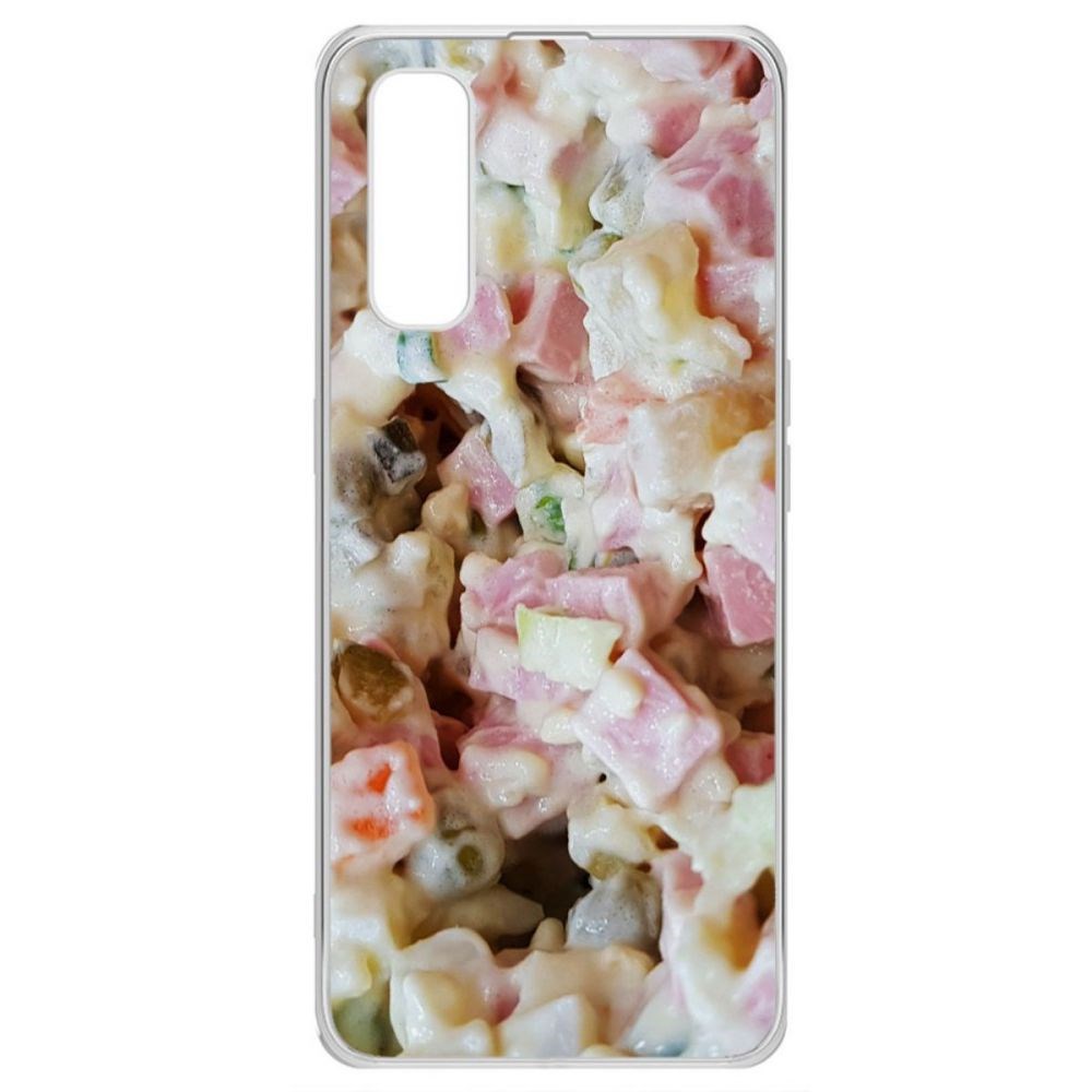 фото Чехол-накладка krutoff clear case оливье для oppo find x2