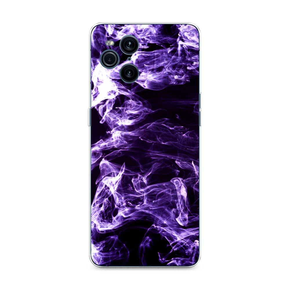 

Чехол на Oppo Find X3 Pro "Фиолетовый дым", Фиолетовый;белый;черный, 255750-3