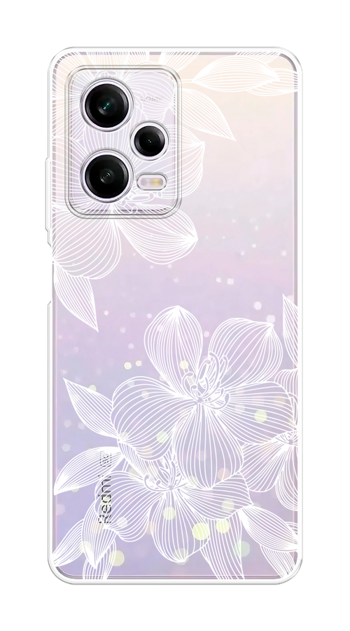 

Чехол на Xiaomi Redmi Note 12 Pro 5G "Крокус", Белый;прозрачный, 317050-1