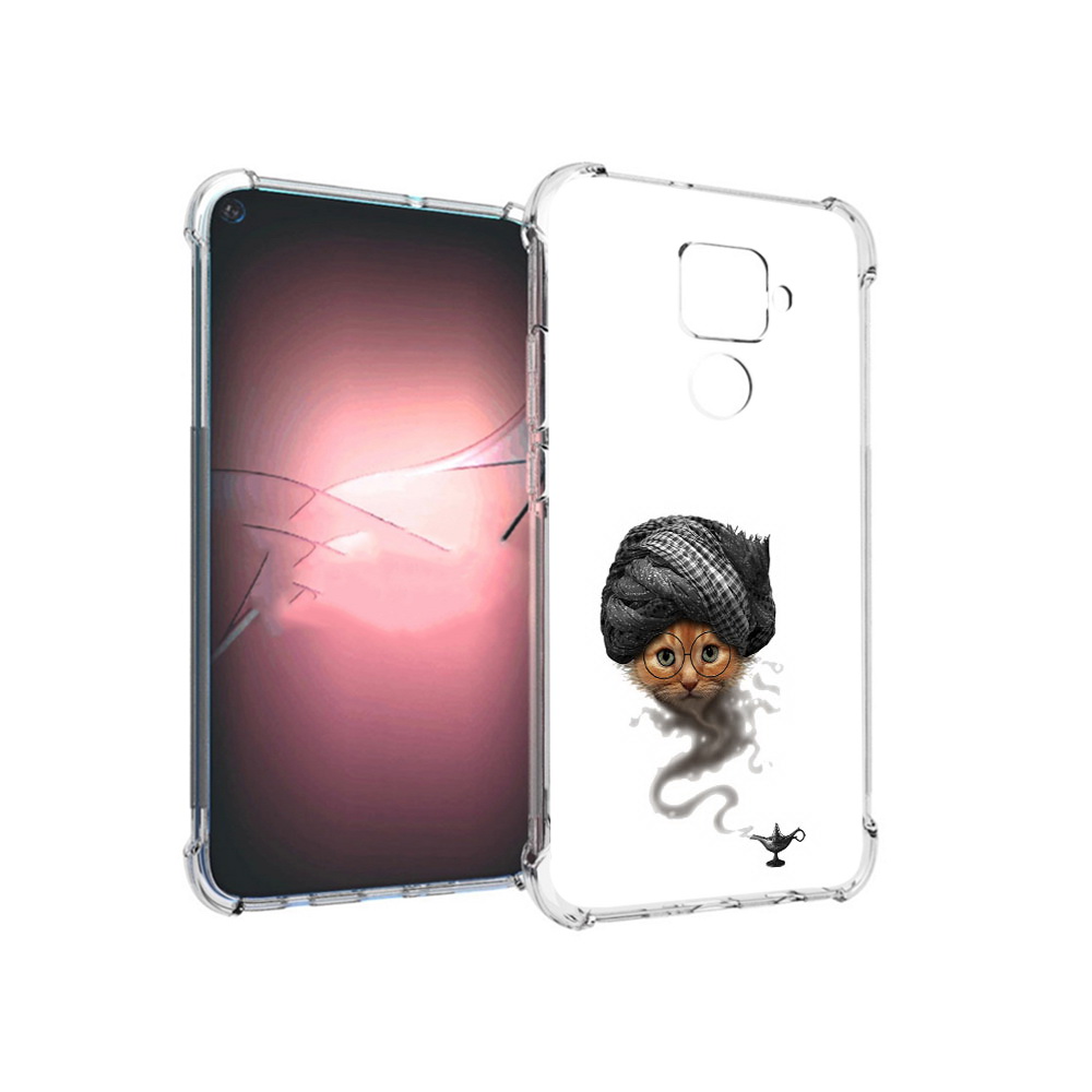 

Чехол MyPads Tocco для Huawei Nova 5i Pro кот джин, Прозрачный, Tocco