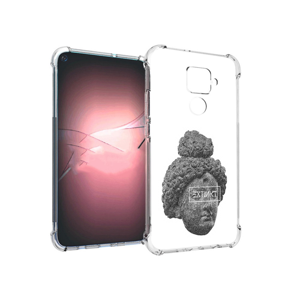 

Чехол MyPads Tocco для Huawei Nova 5i Pro каменное лицо девушки, Прозрачный, Tocco