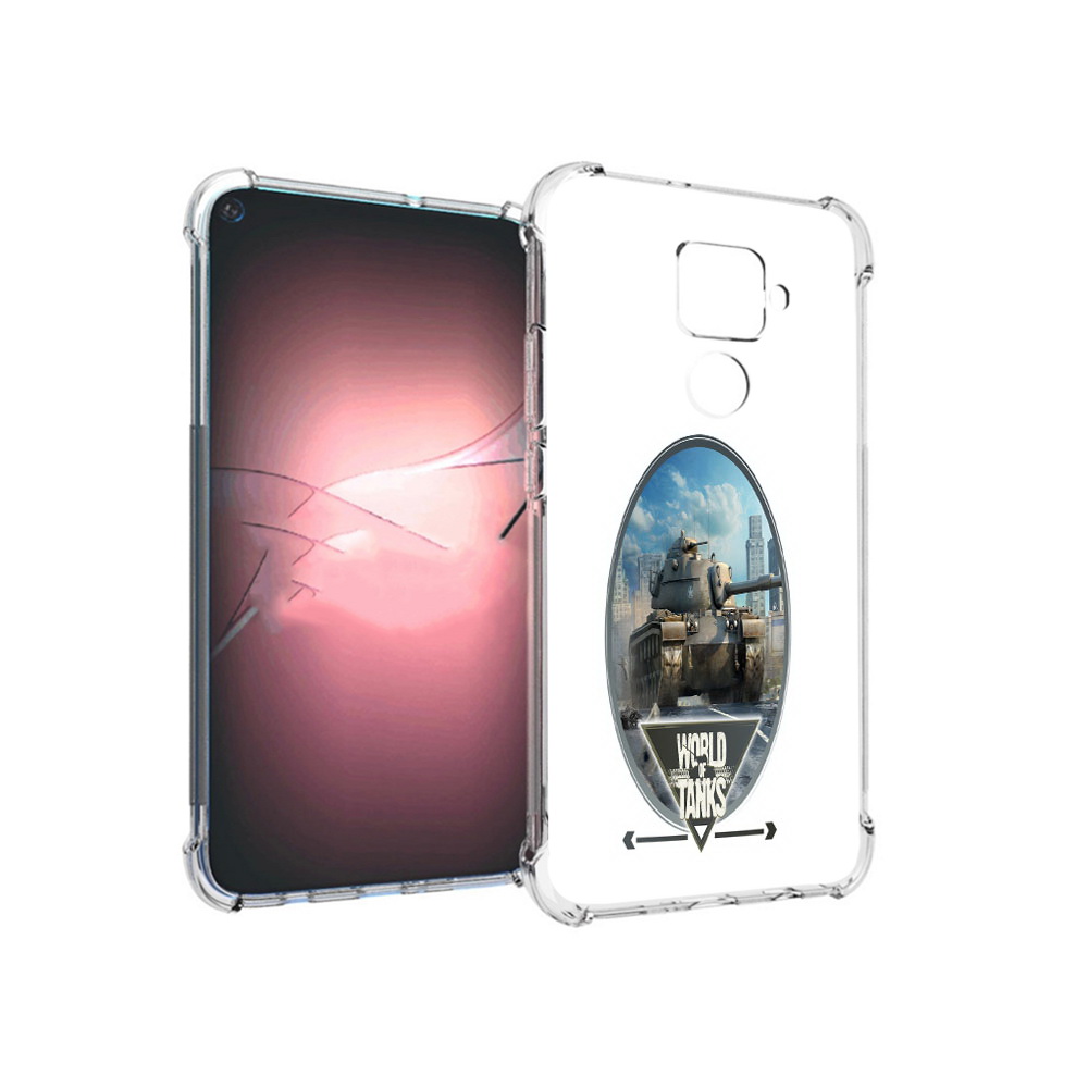 

Чехол MyPads Tocco для Huawei Nova 5i Pro игра с танками, Прозрачный, Tocco