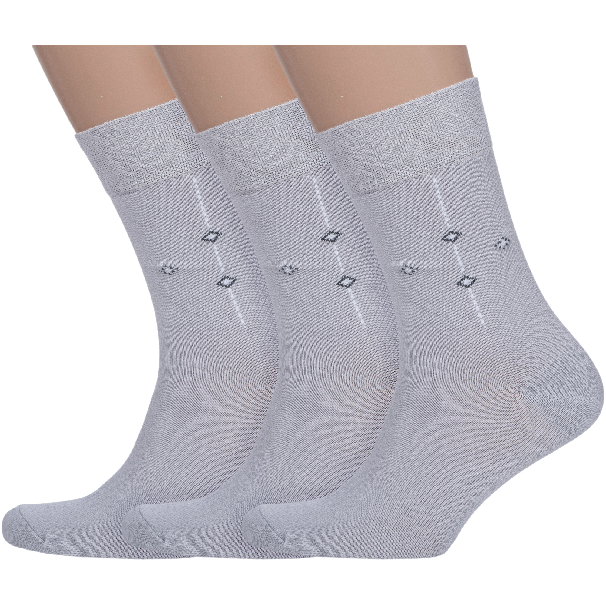 

Комплект носков мужских Носкофф 3-АС3 серых 23-25, Серый, 3-АС3