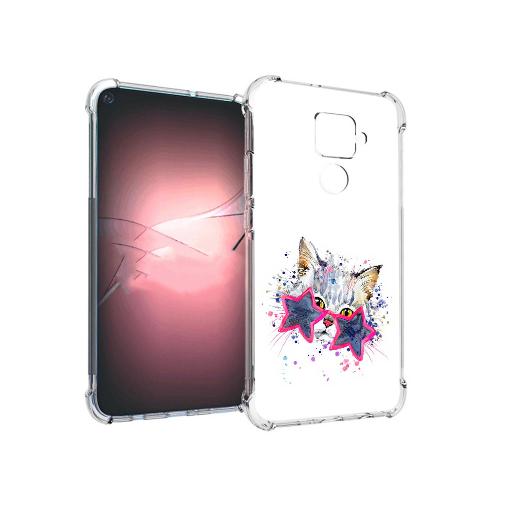 

Чехол MyPads Tocco для Huawei Nova 5i Pro звездные очки, Прозрачный, Tocco