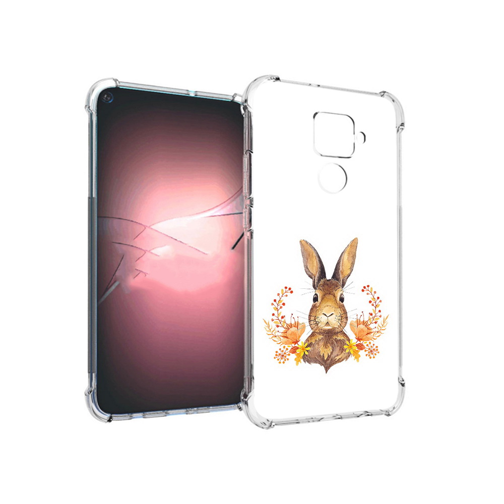 

Чехол MyPads Tocco для Huawei Nova 5i Pro зайка в цветах, Прозрачный, Tocco