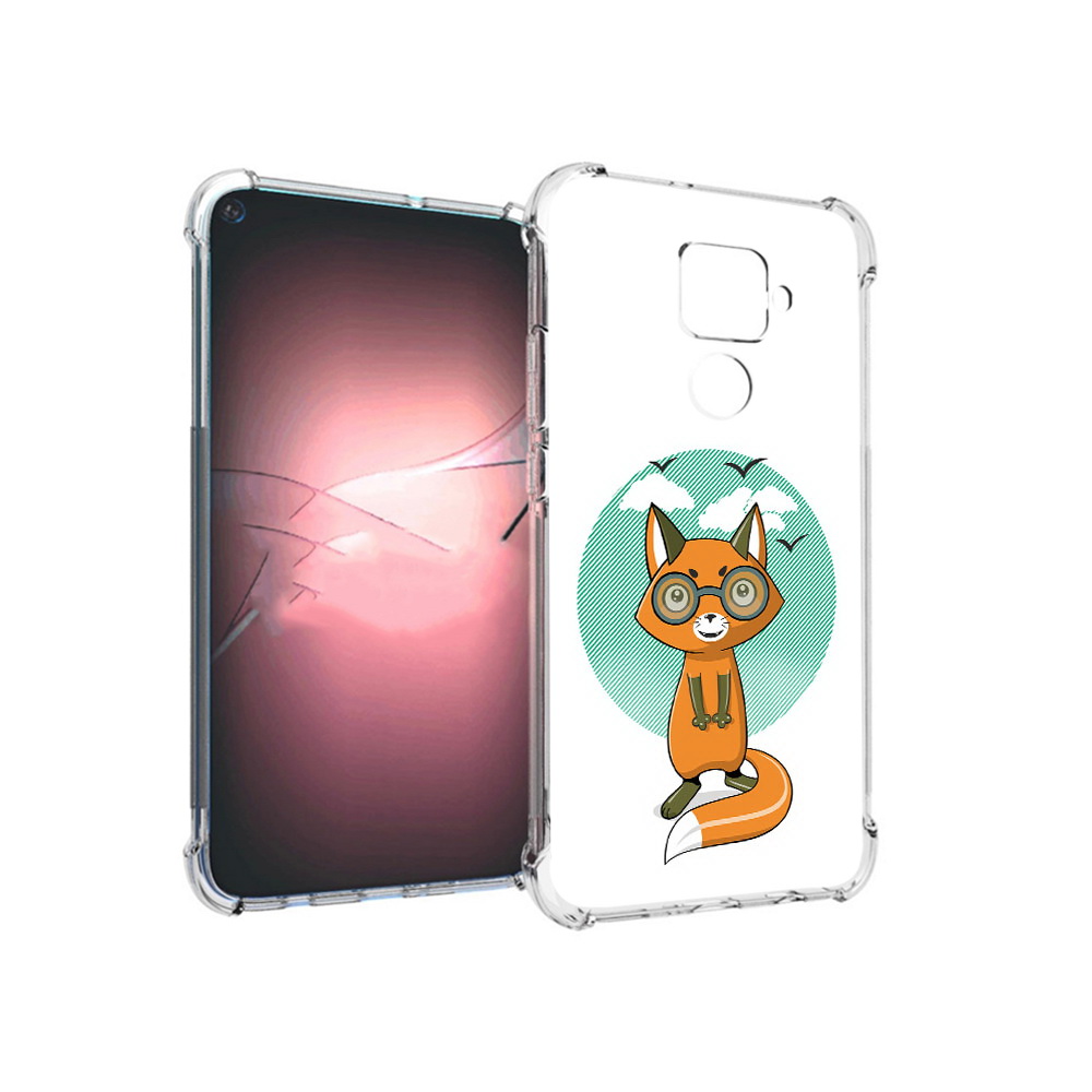 

Чехол MyPads Tocco для Huawei Nova 5i Pro задумчивая лиса, Прозрачный, Tocco