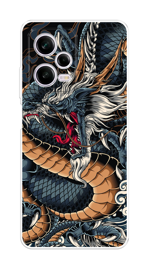 

Чехол на Xiaomi Redmi Note 12 Pro 5G "Japanese Dragon", Коричневый;черный;синий, 317050-1