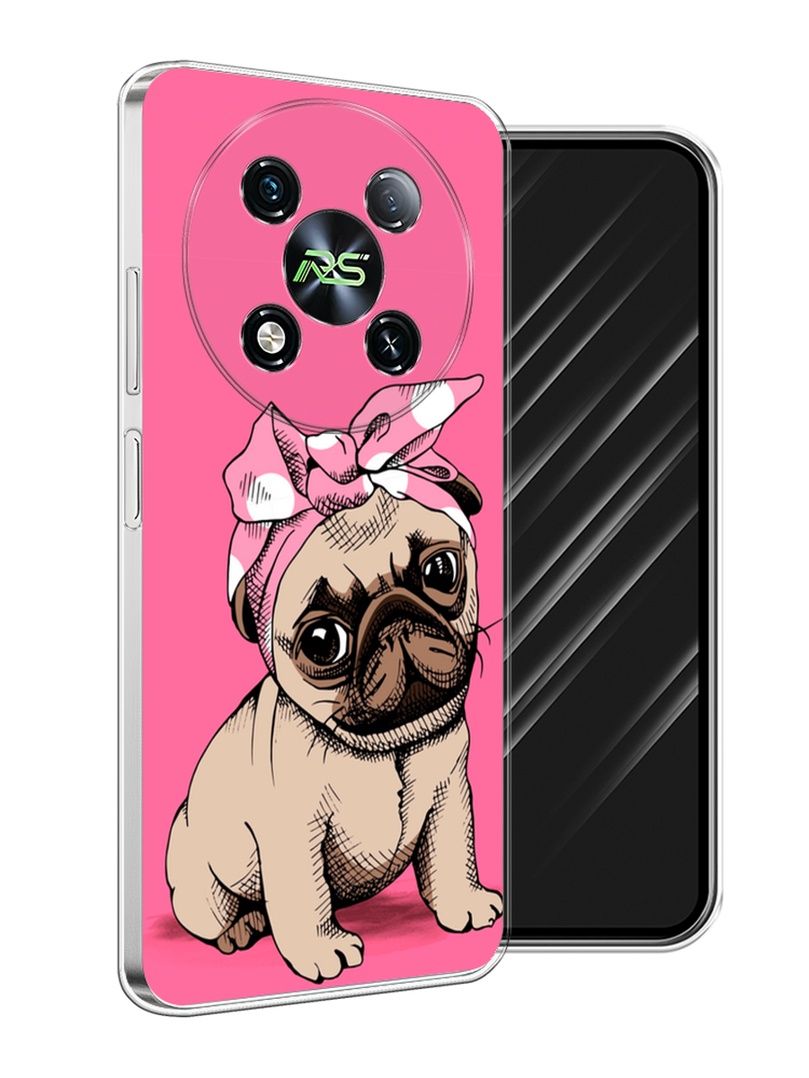 

Чехол Awog на Itel RS4 "Dog Pin-Up", Розовый;бежевый, 3202150-1