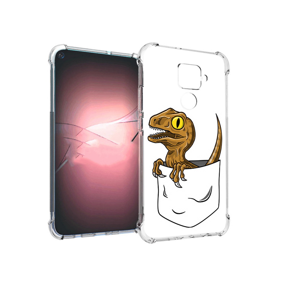 

Чехол MyPads Tocco для Huawei Nova 5i Pro динозавр в кармане, Прозрачный, Tocco