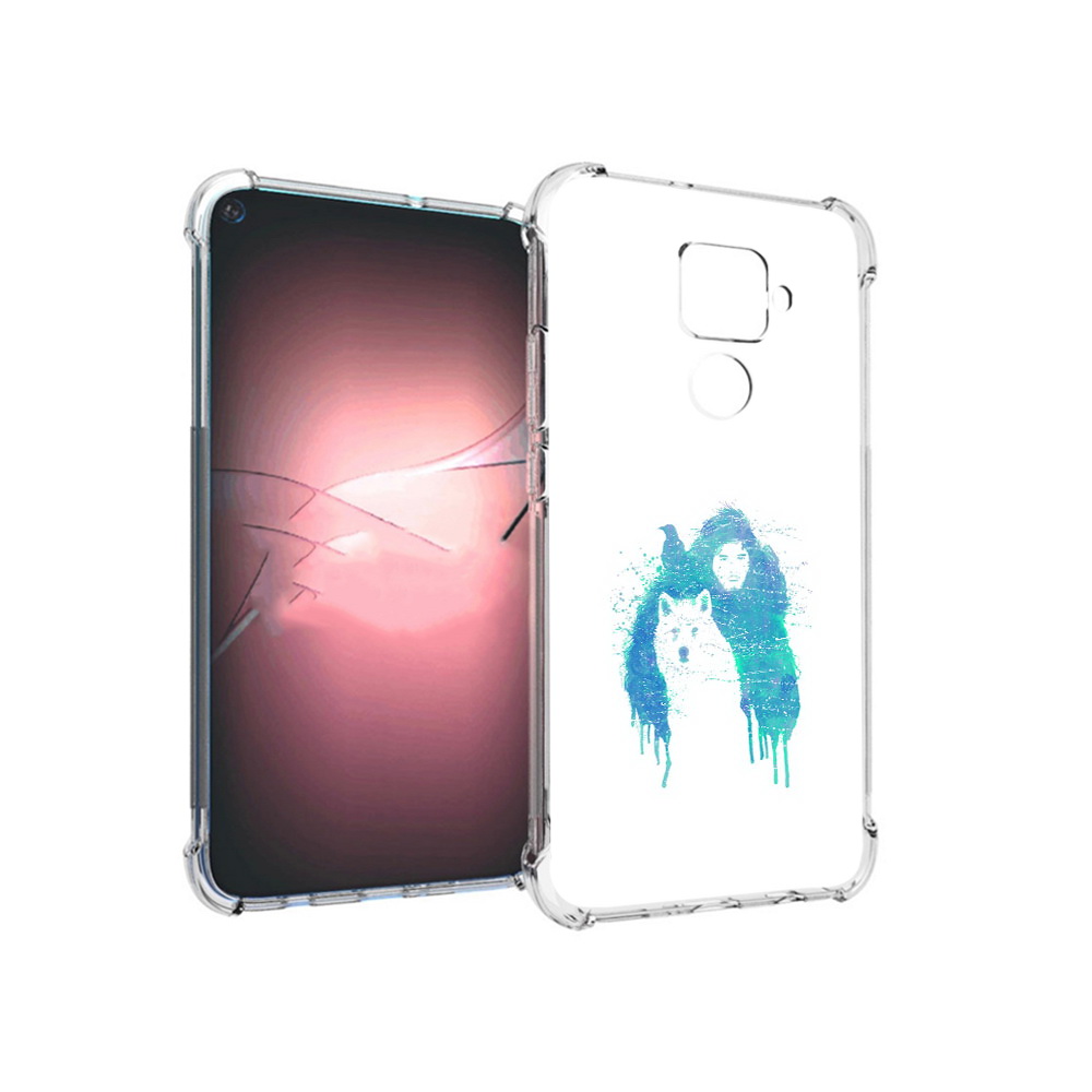 

Чехол MyPads Tocco для Huawei Nova 5i Pro джон сноу, Прозрачный, Tocco