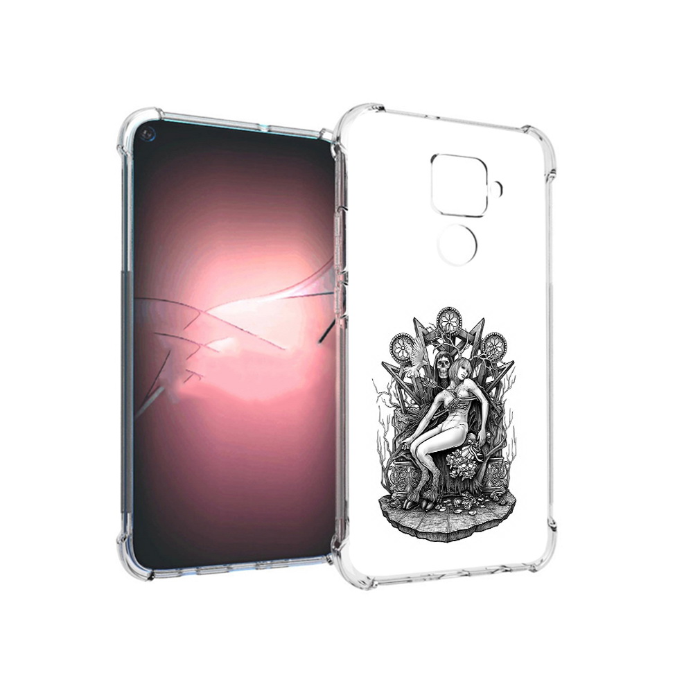 

Чехол MyPads Tocco для Huawei Nova 5i Pro девушка на троне, Прозрачный, Tocco
